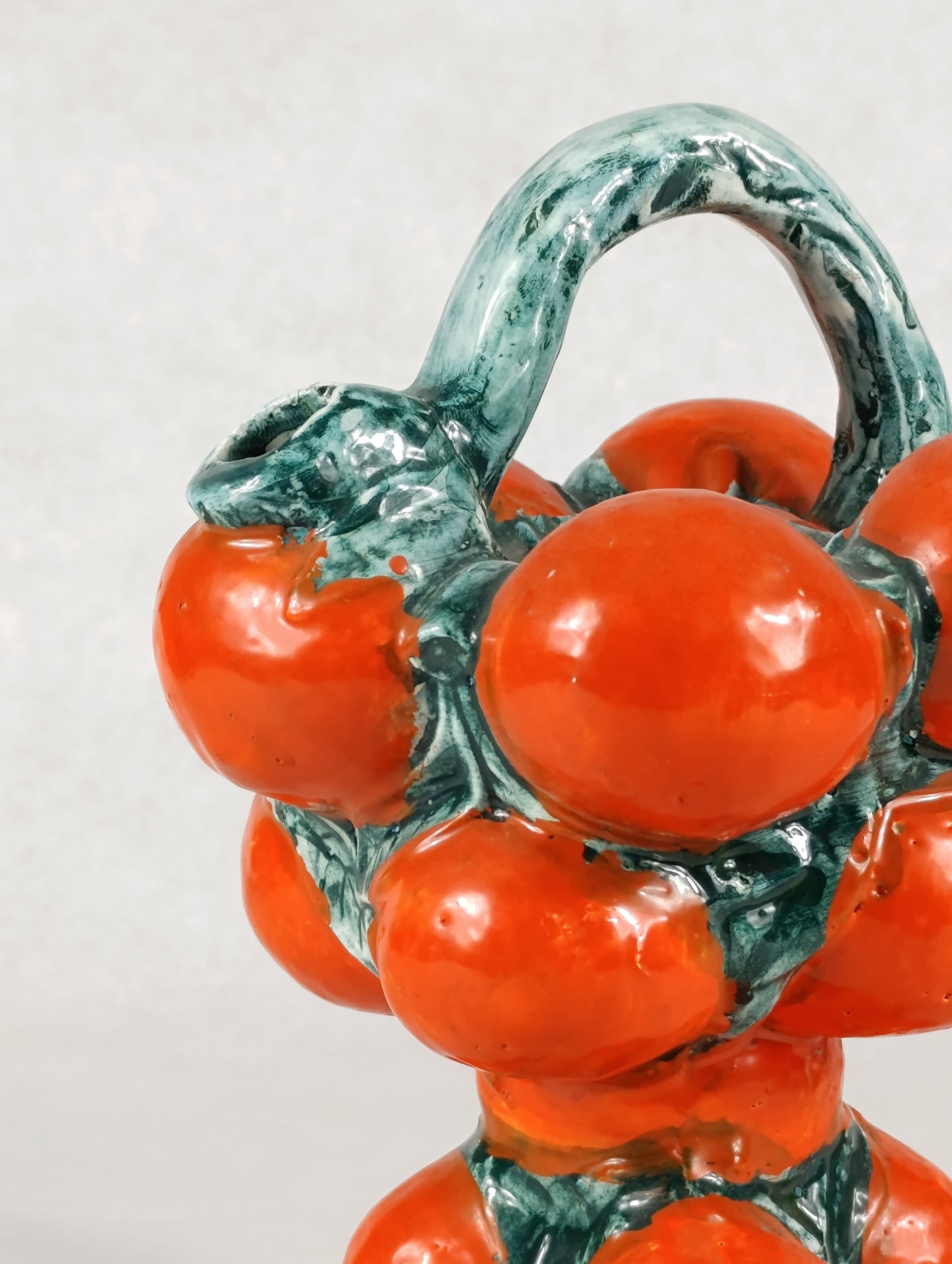 Botijo de Cerámica Esmaltada con Diseño de Naranjas