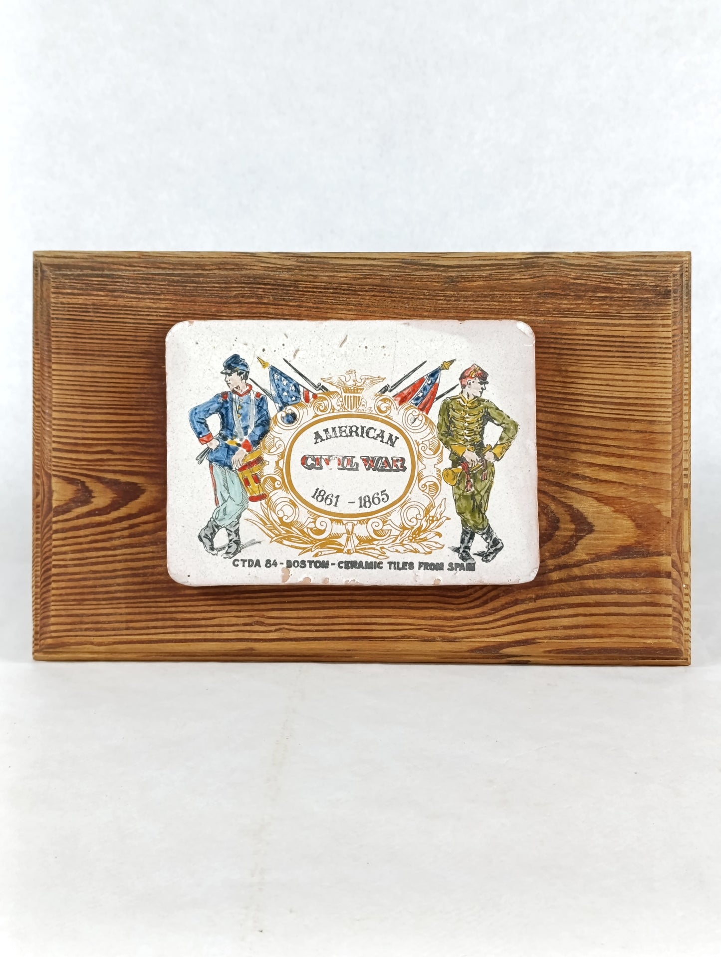 Cuadro Decorativo con Azulejo de Cerámica de la Guerra Civil Americana