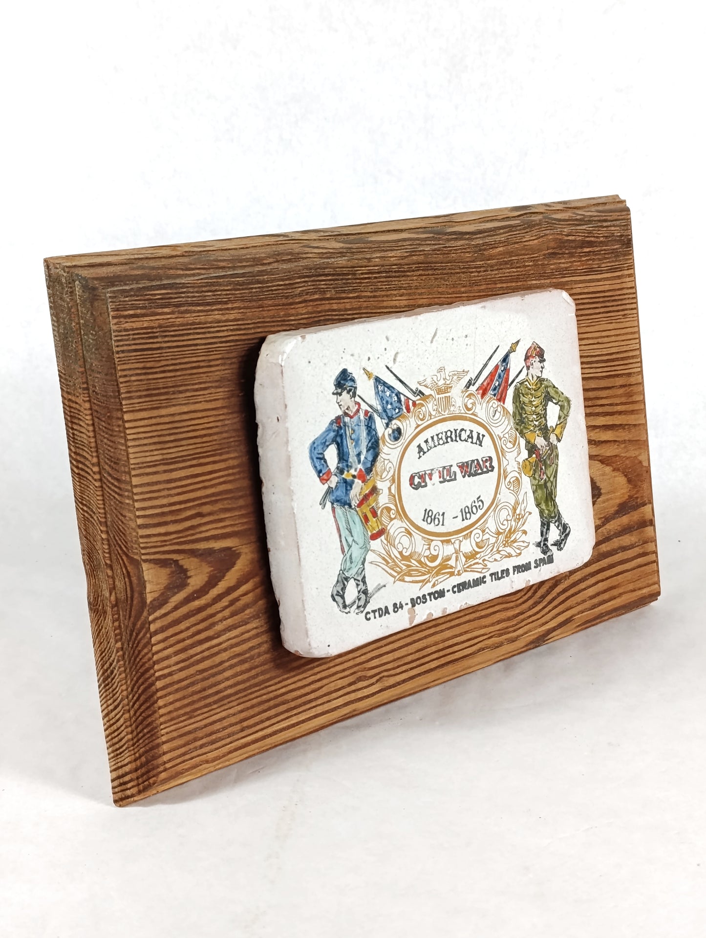 Cuadro Decorativo con Azulejo de Cerámica de la Guerra Civil Americana