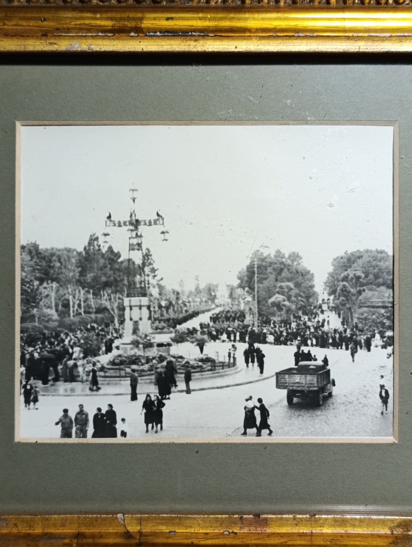 Fotografía Antiguo de la Rotonda la Farola en Castellón | Década de 1940-1950 con Marco Dorado