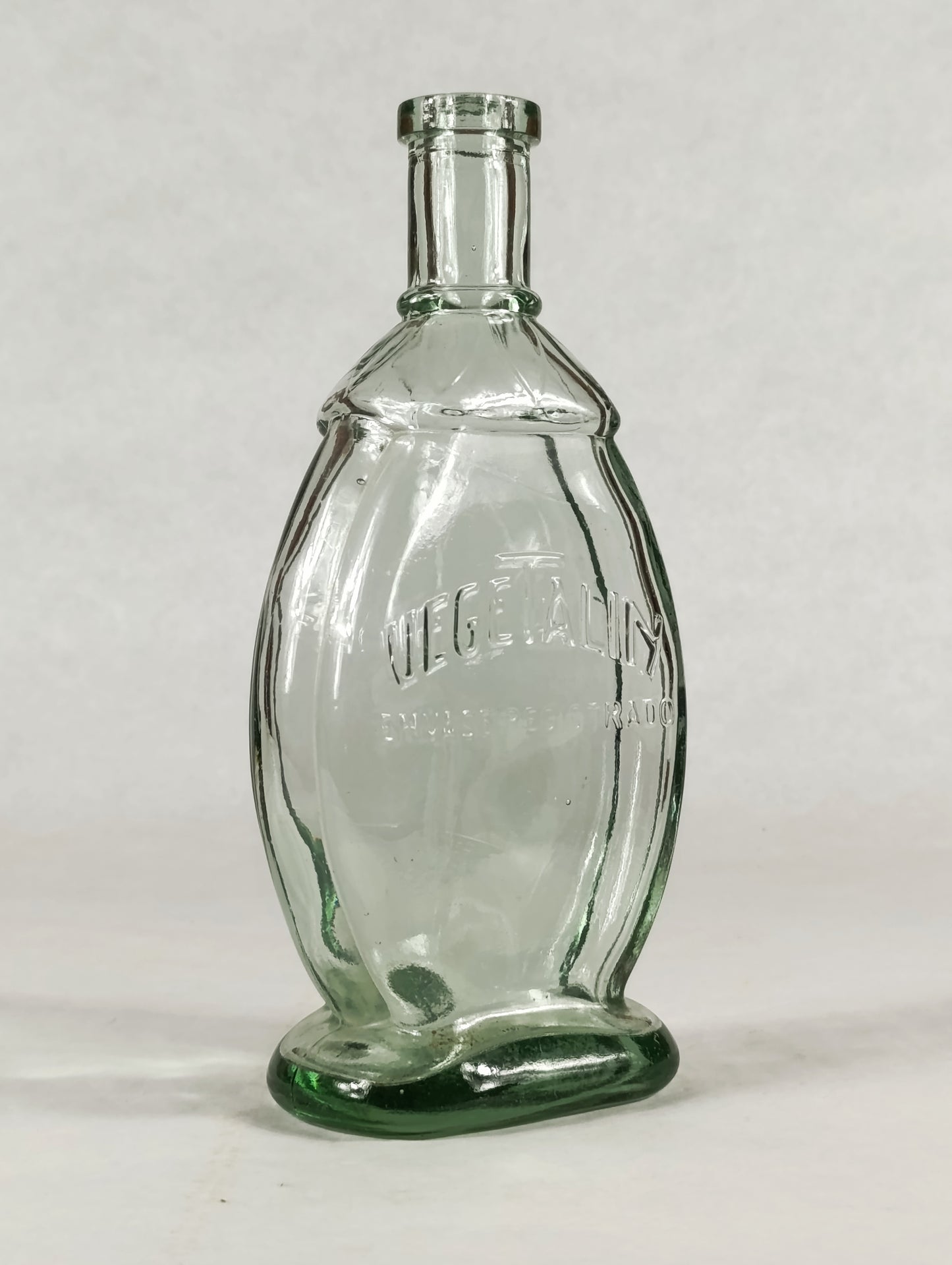 Botella cristal purgante " Vegetalin " | Frasco antiguo de farmacia | Estilo modernista
