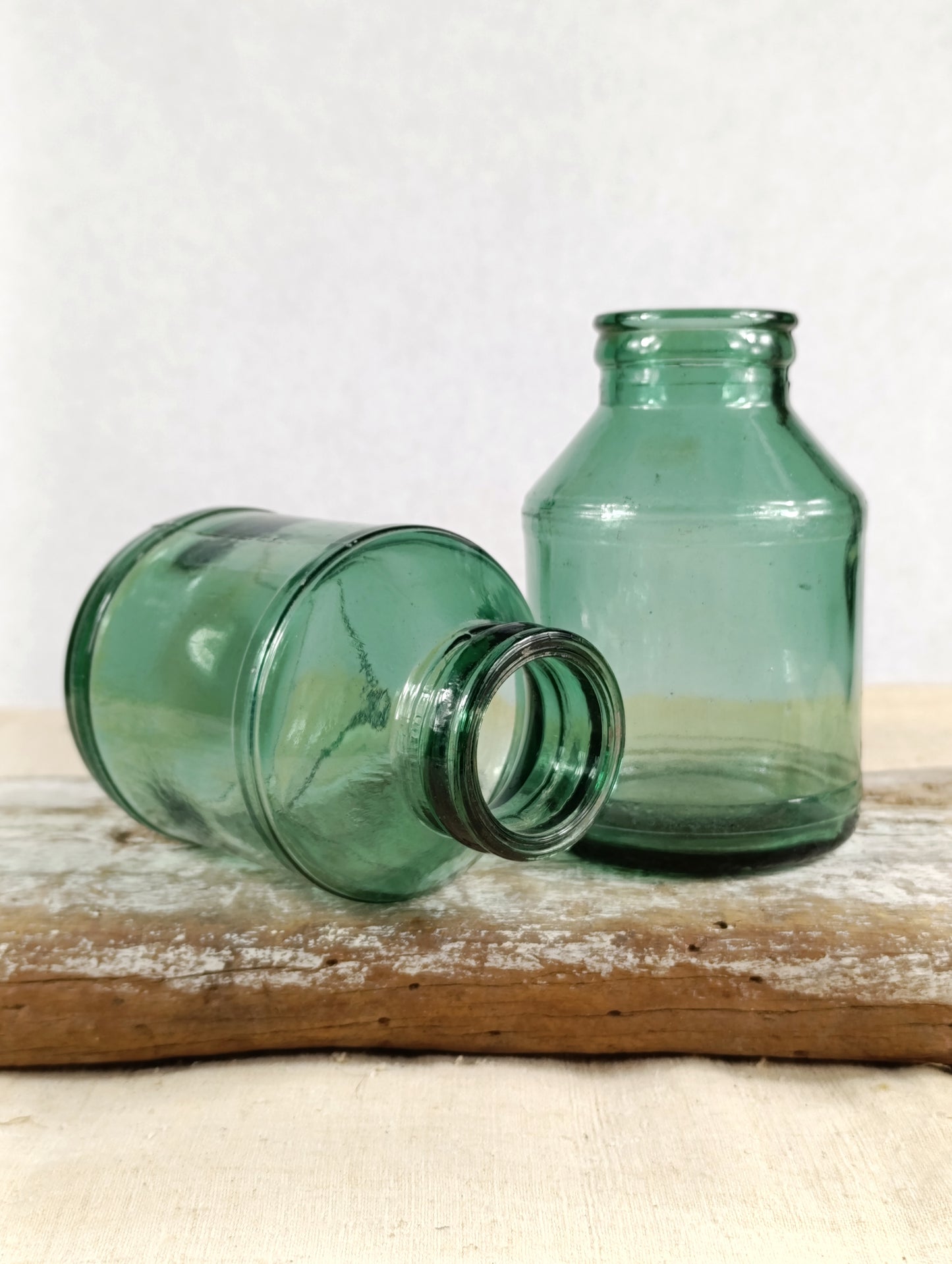 Antiguo Tarro de Cristal de Leche Condensada