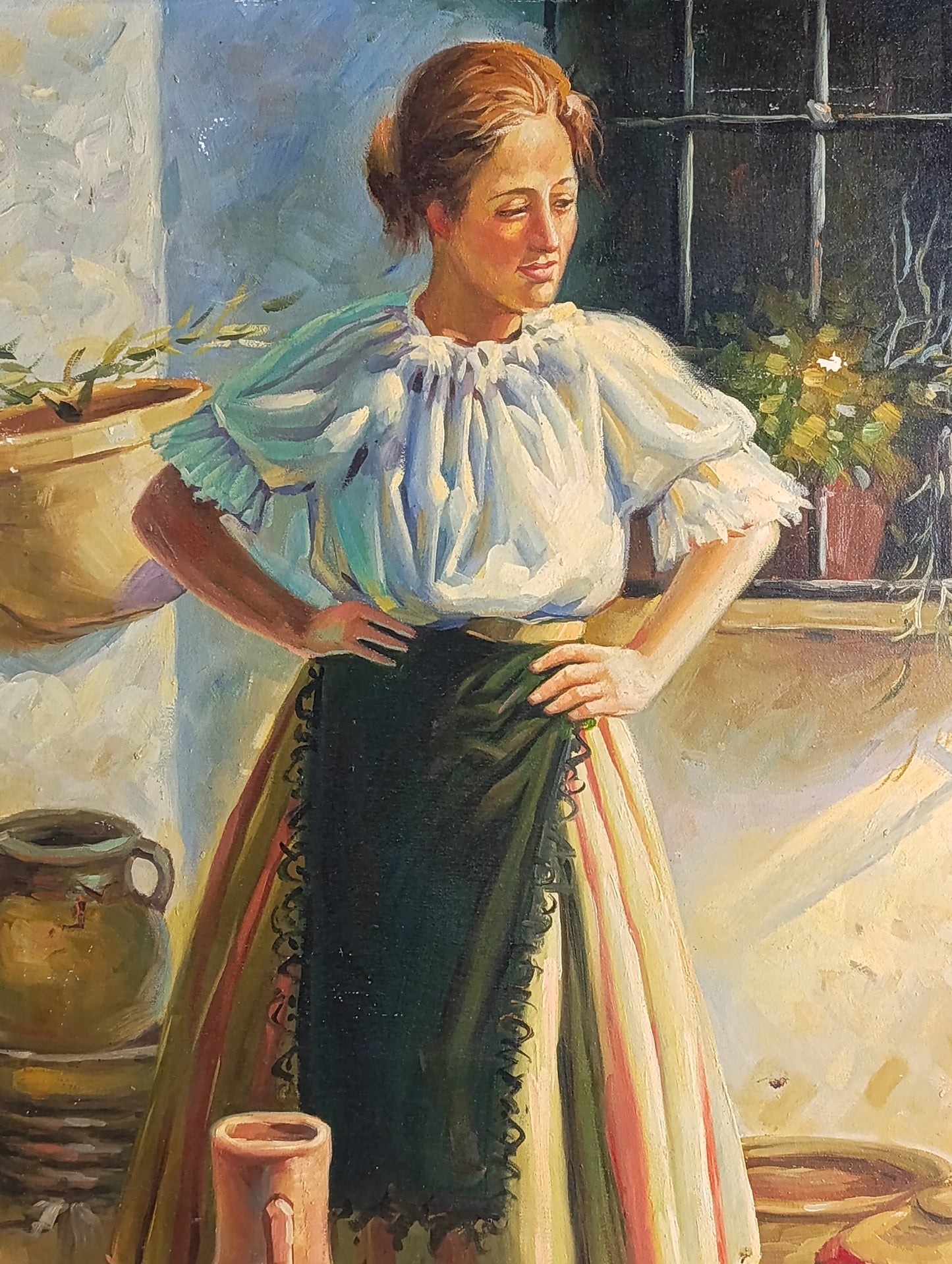 Óleo sobre Lienzo "Escena Valenciana"