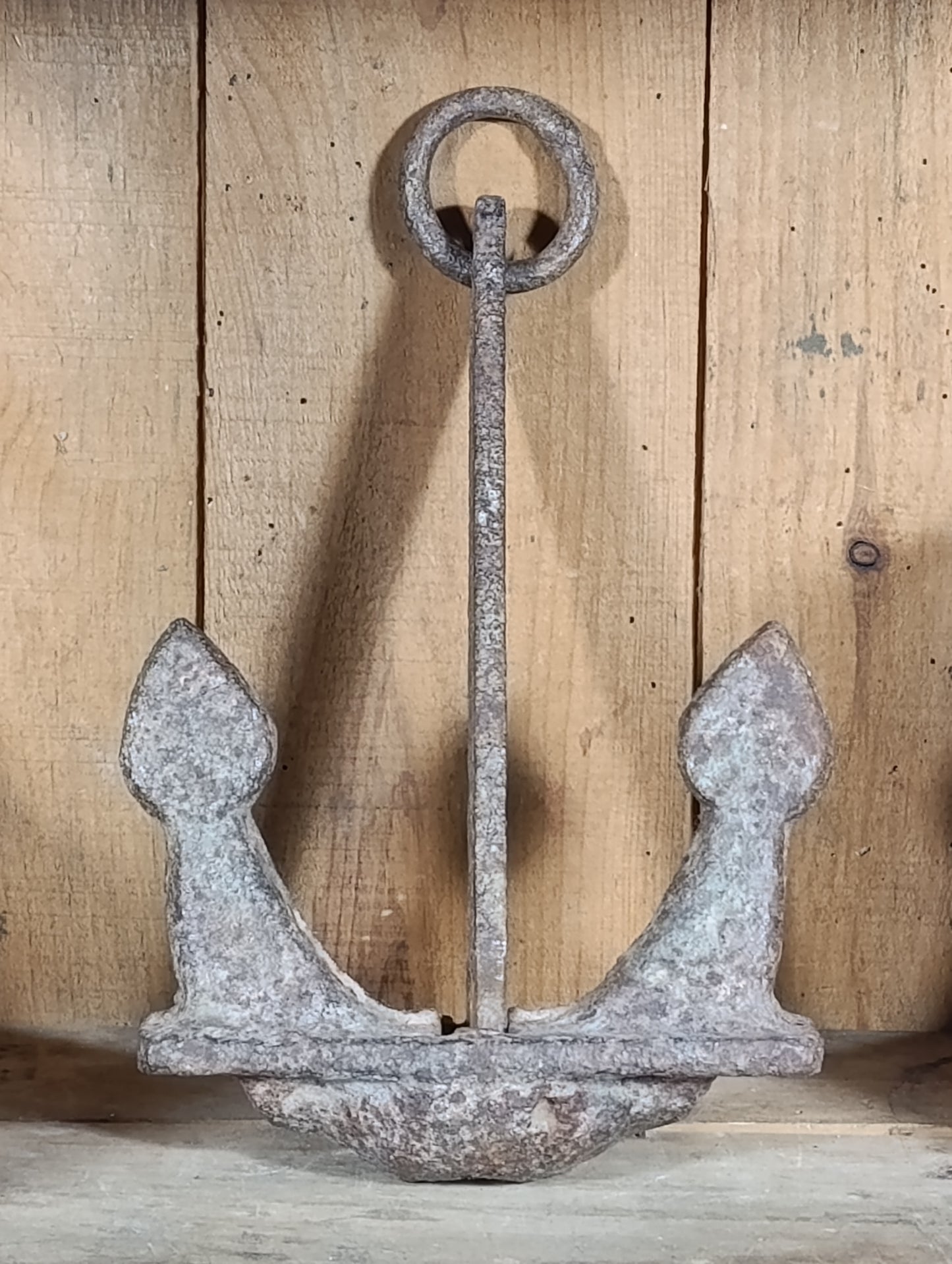 Antigua Ancla de Barco | Hierro Fundido | Dos puntas | Articulada