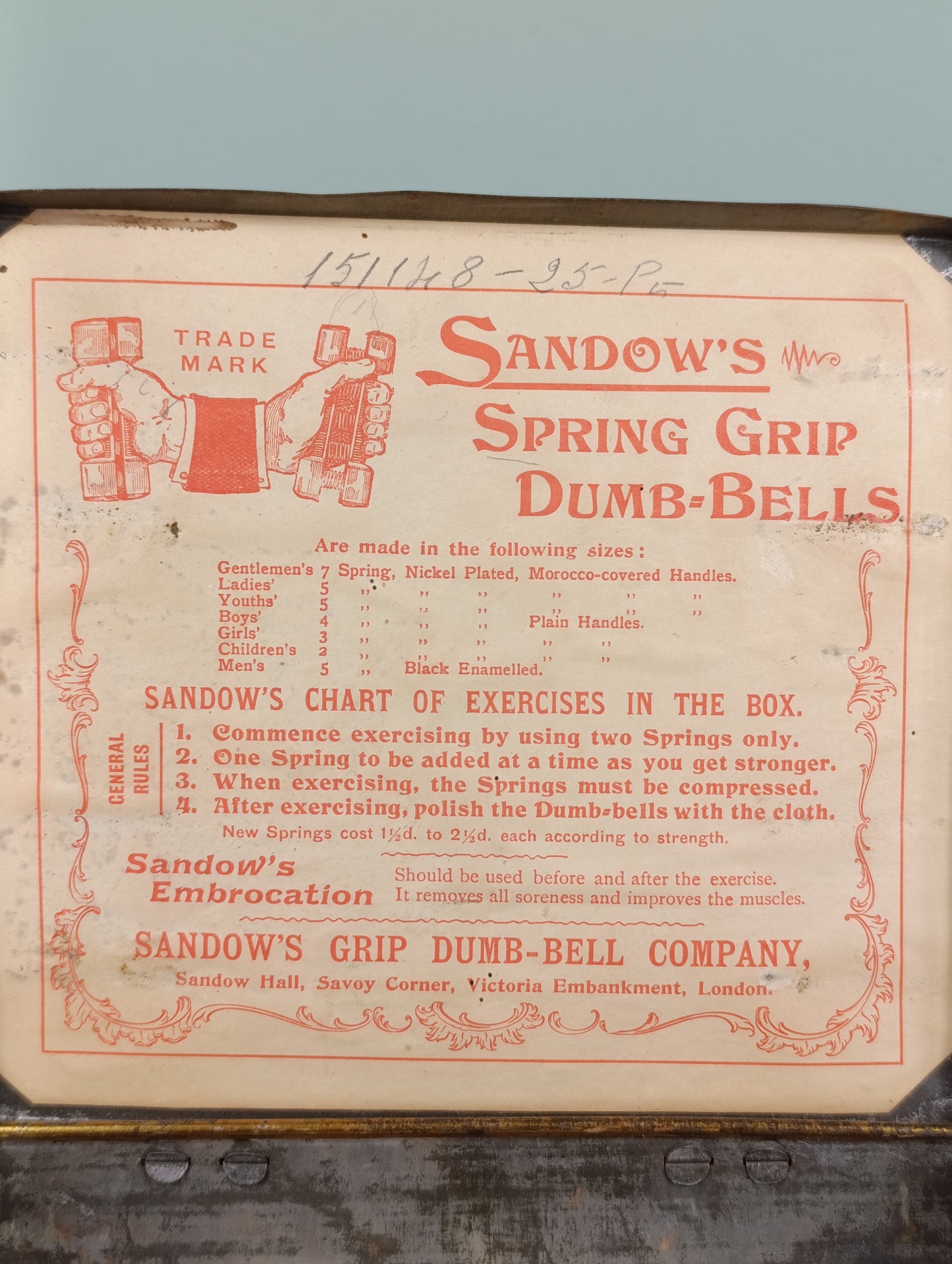 Pesas Mancuernas Marca Sandow's | Finales 1800 | Rarísima pieza