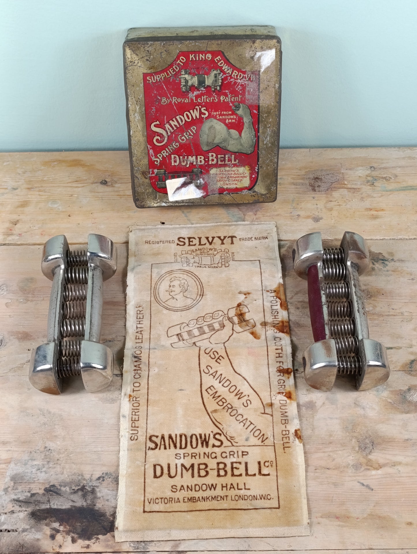 Pesas Mancuernas Marca Sandow's | Finales 1800 | Rarísima pieza