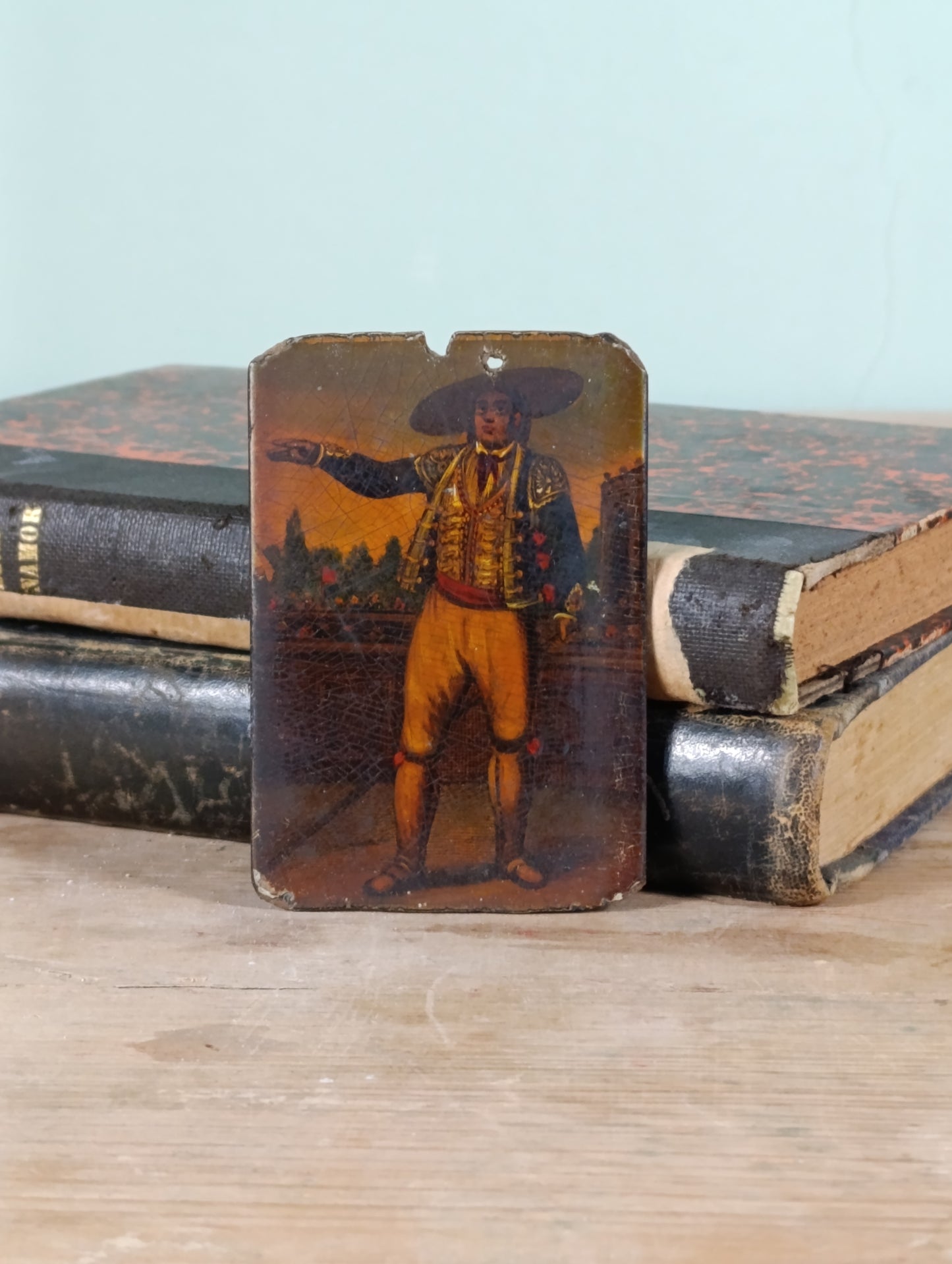 Óleo sobre tabla de un picador del siglo XIX | Estilo goyesco