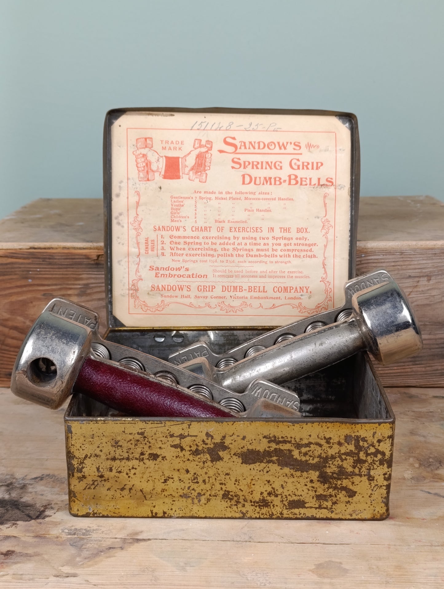 Pesas Mancuernas Marca Sandow's | Finales 1800 | Rarísima pieza
