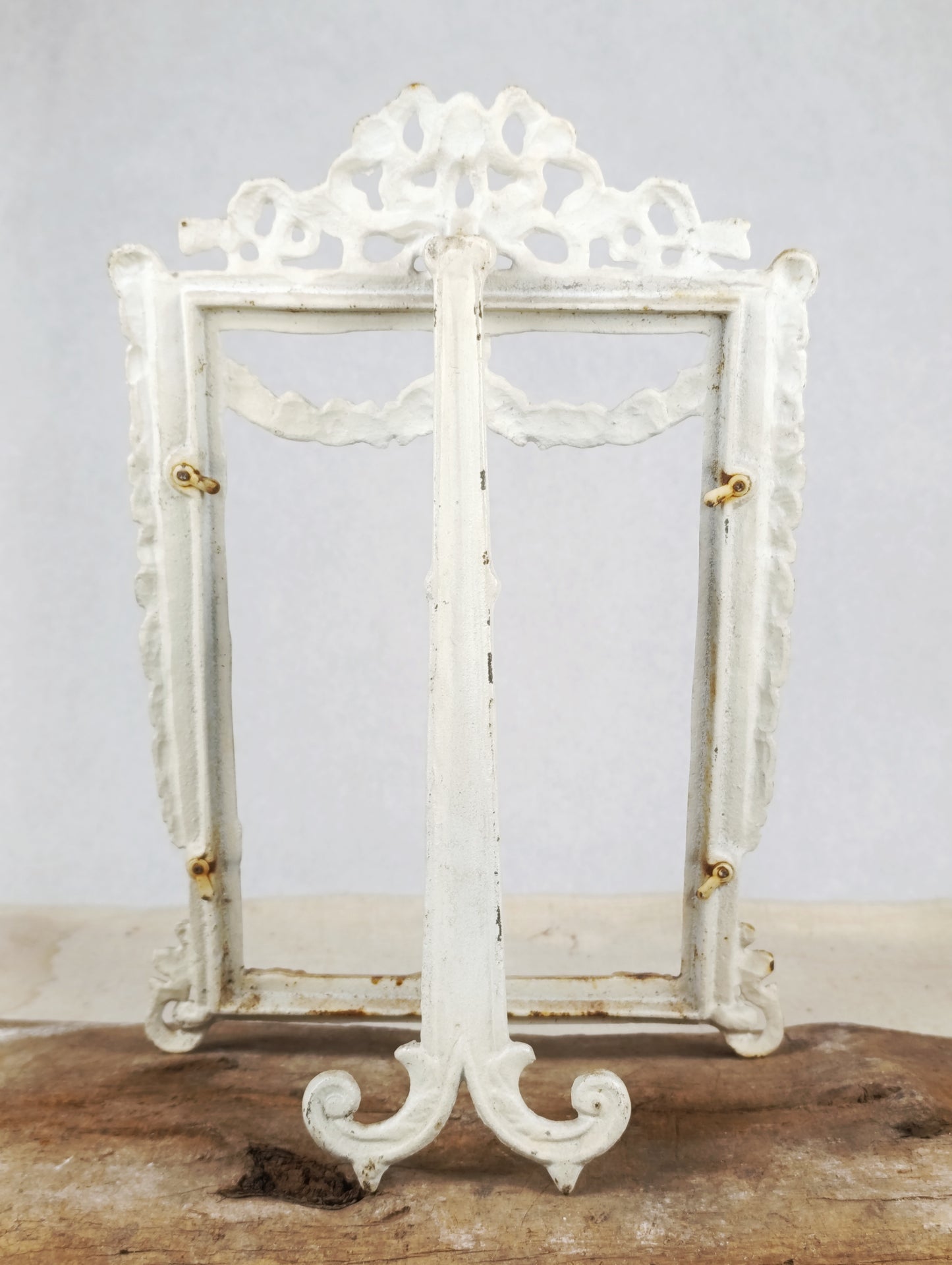 Porta Fotos de Hierro Fundido Blanco