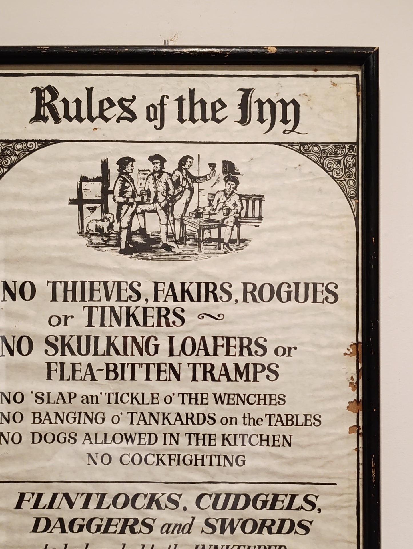 Antiguo cartel inglés tabernero
