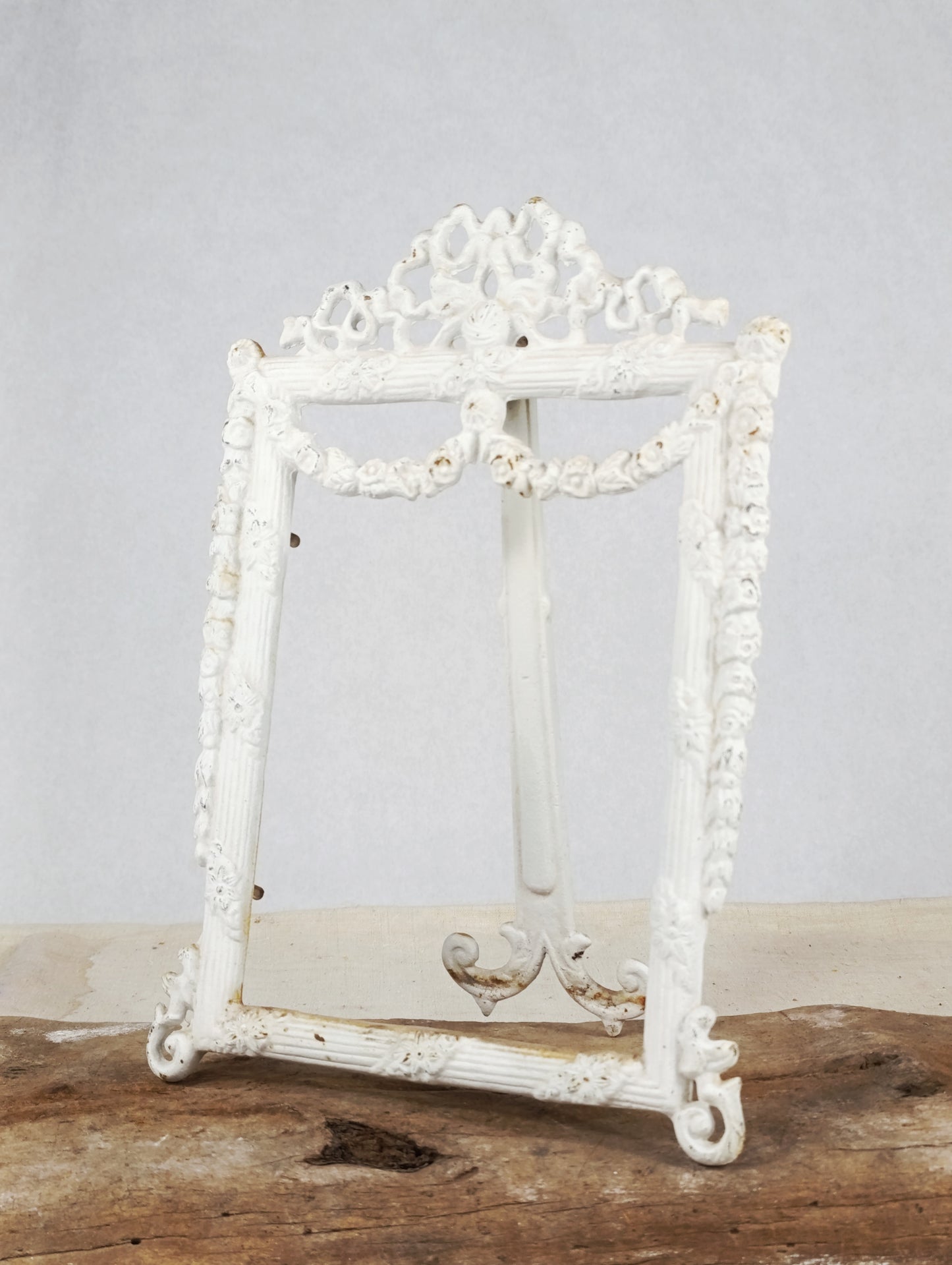Porta Fotos de Hierro Fundido Blanco