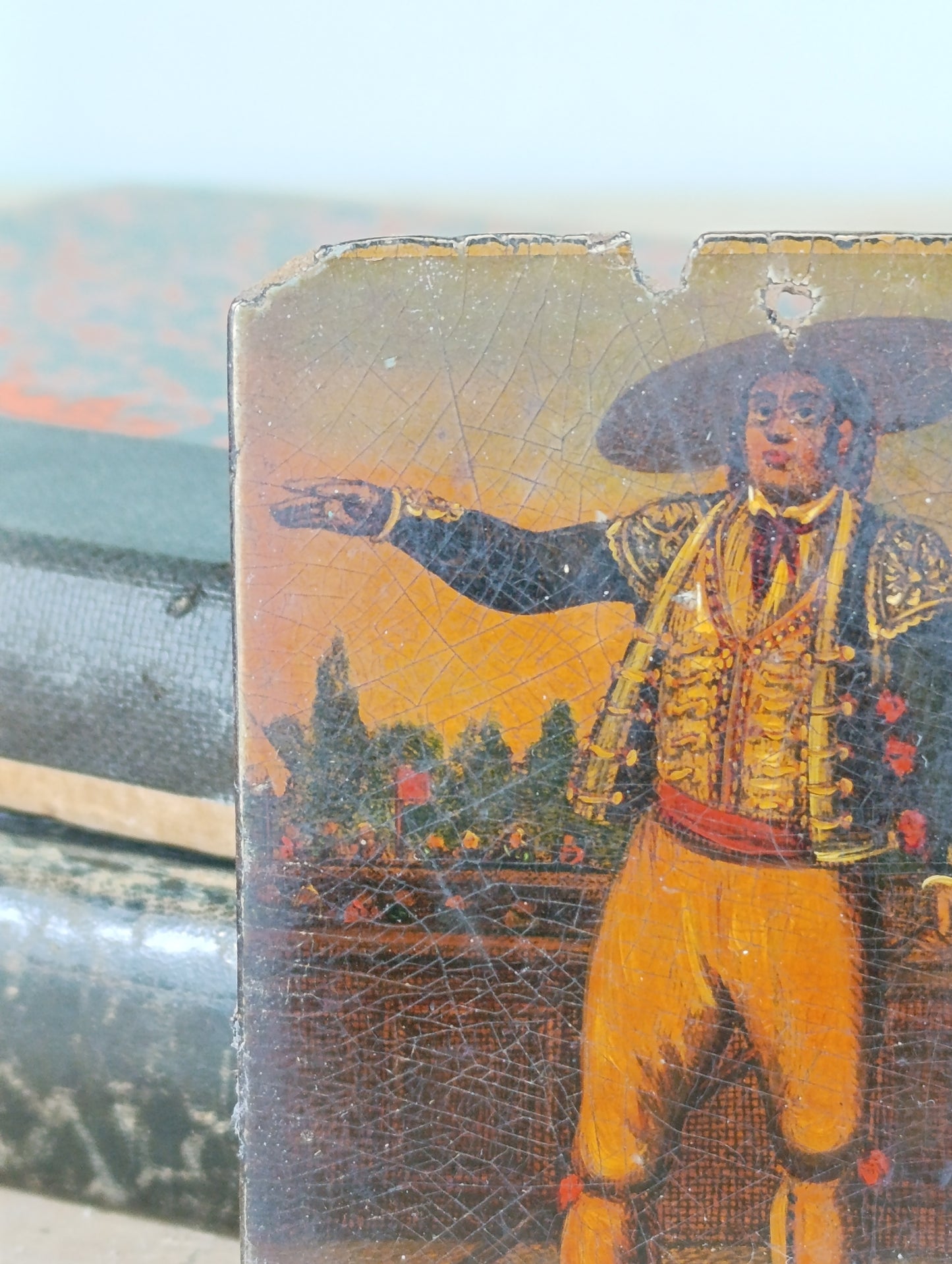 Óleo sobre tabla de un picador del siglo XIX | Estilo goyesco
