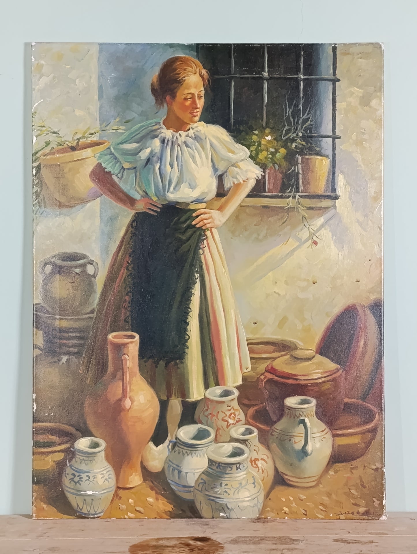 Óleo sobre Lienzo "Escena Valenciana"
