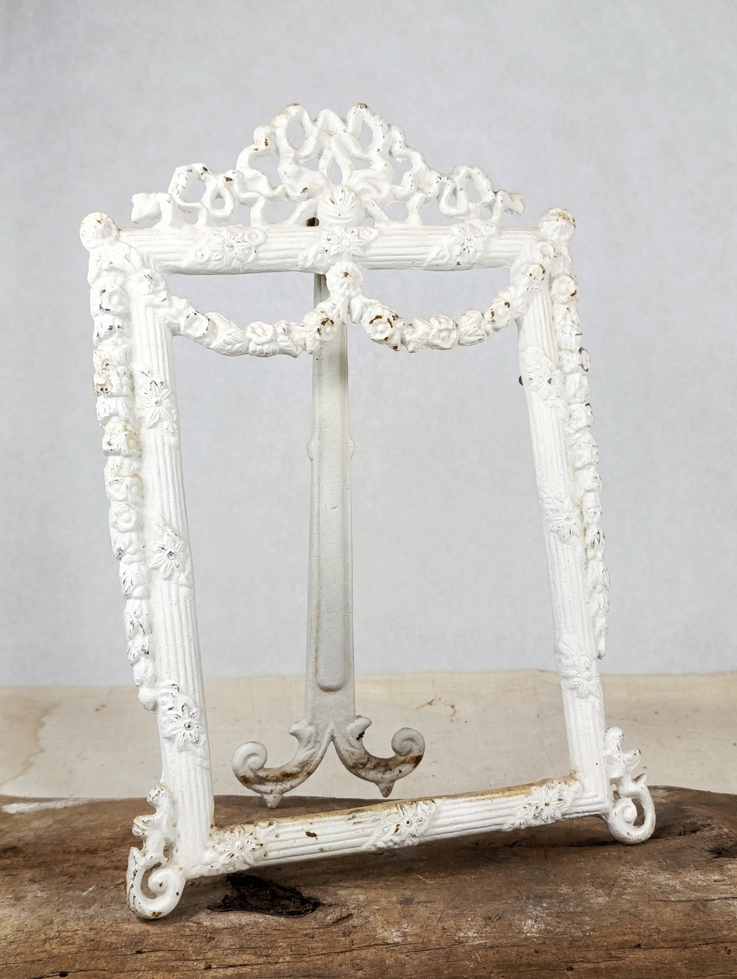Porta Fotos de Hierro Fundido Blanco