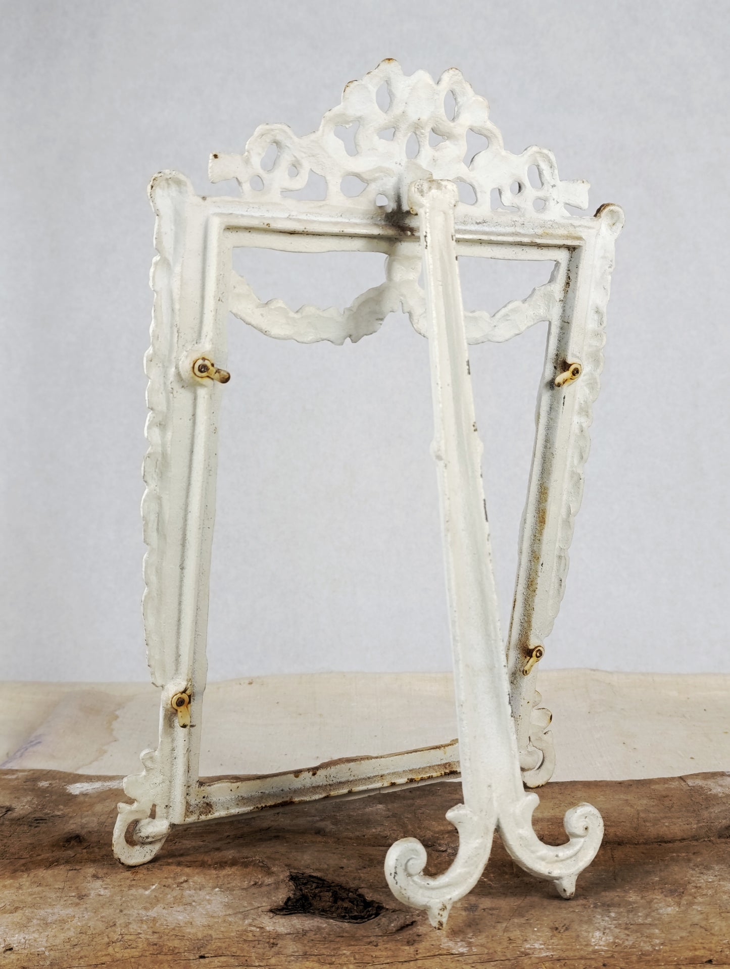 Porta Fotos de Hierro Fundido Blanco