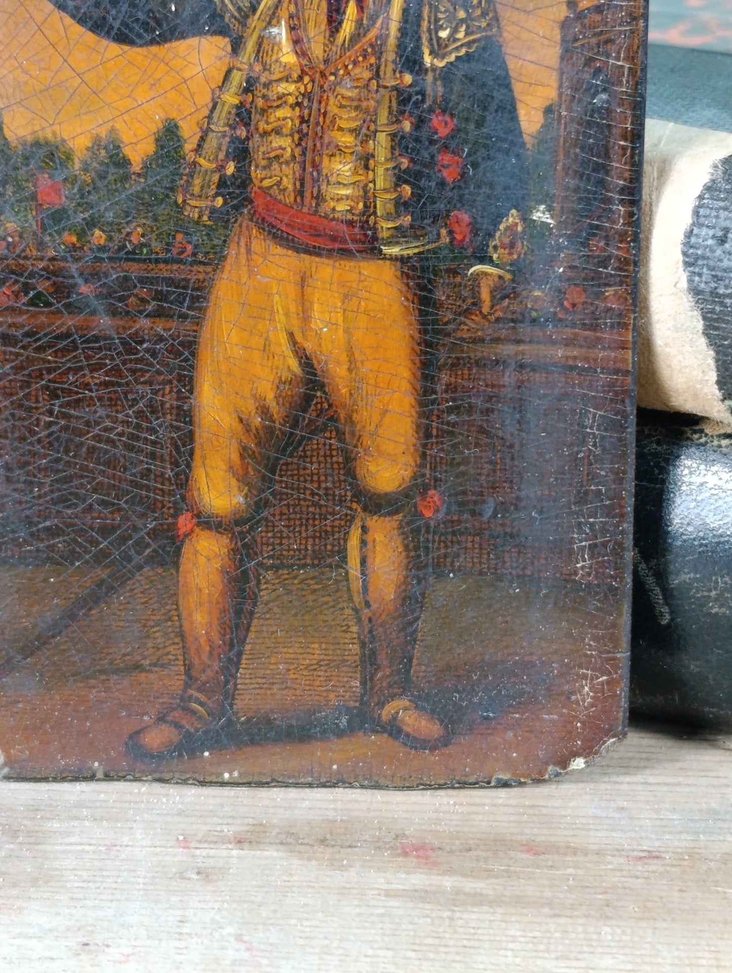 Óleo sobre tabla de un picador del siglo XIX | Estilo goyesco