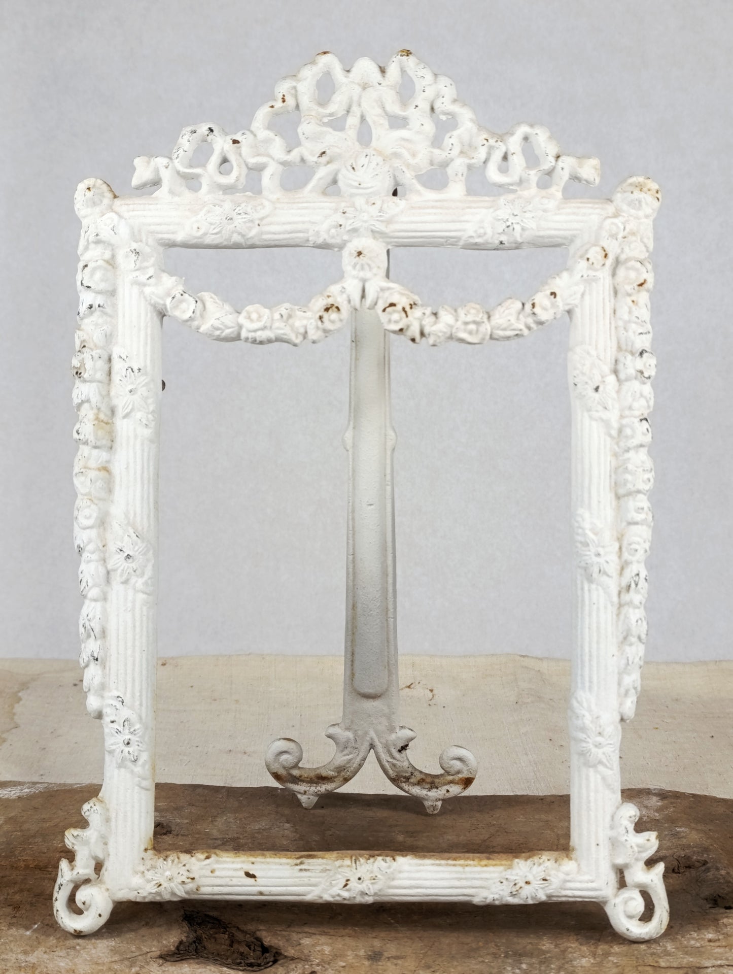 Porta Fotos de Hierro Fundido Blanco