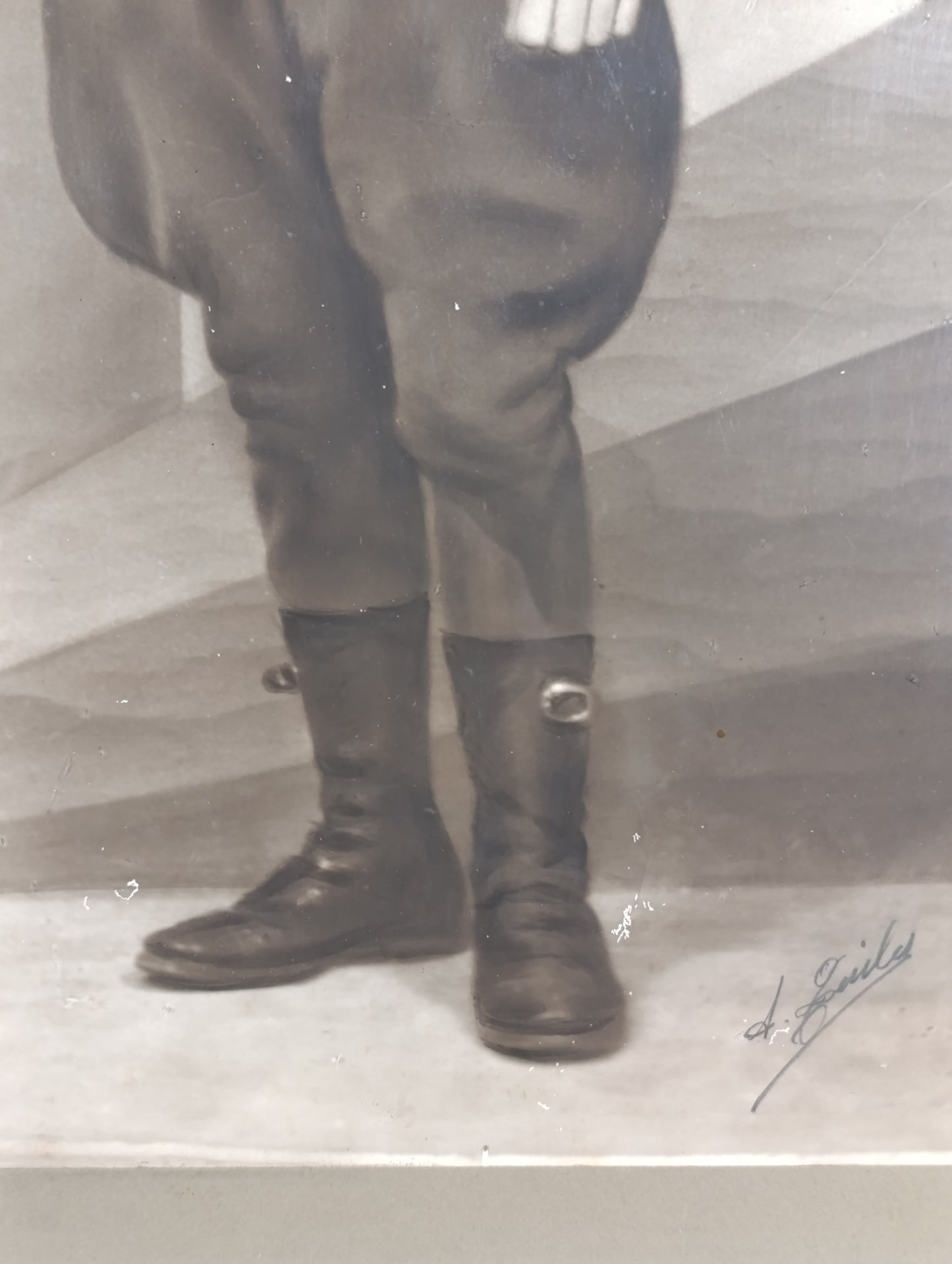 Retrato Militar Republicano J.S.U. en gran formato | Guerra Civil Española