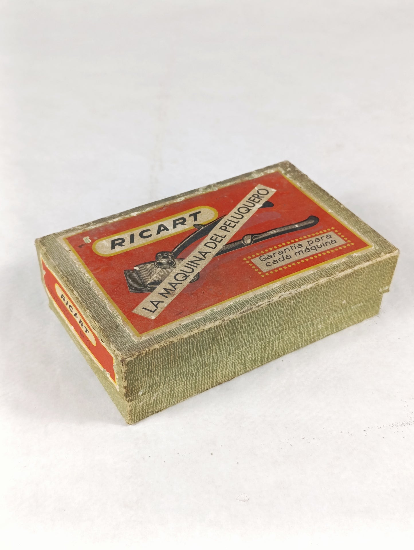 Antigua Máquina de Cortar Pelo Manual Ricart | Herramienta de Peluquería Vintage con Caja Original