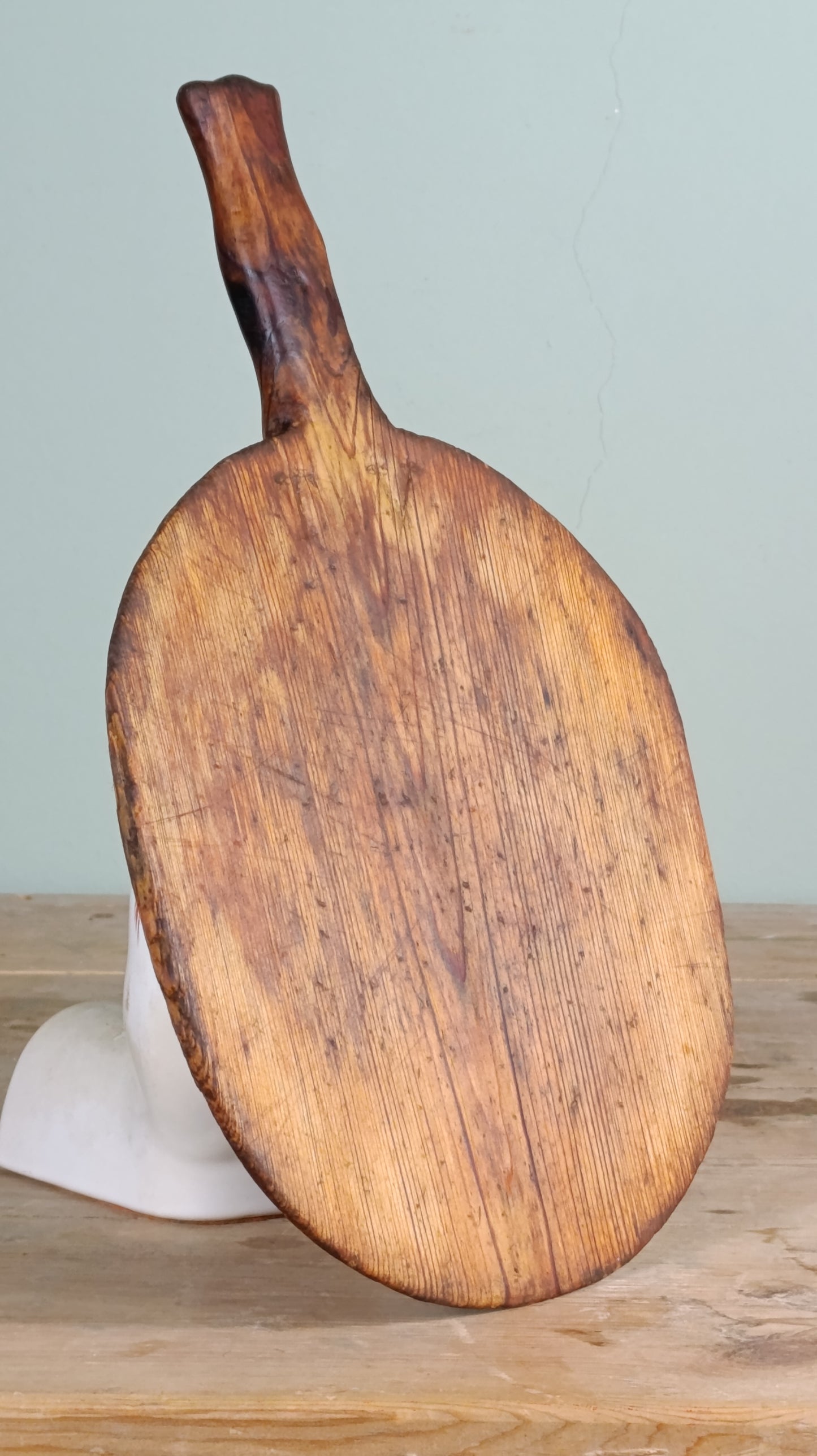 Tabla de cocina aragonesa antigua | Madera con iniciales grabadas | Siglo XIX