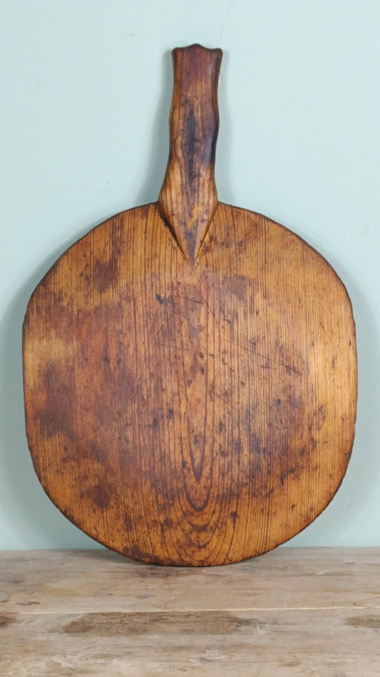 Tabla de cocina aragonesa antigua | Madera con iniciales grabadas | Siglo XIX