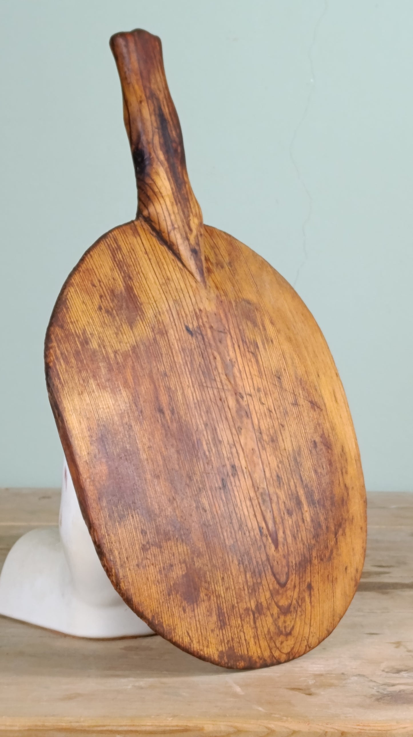 Tabla de cocina aragonesa antigua | Madera con iniciales grabadas | Siglo XIX