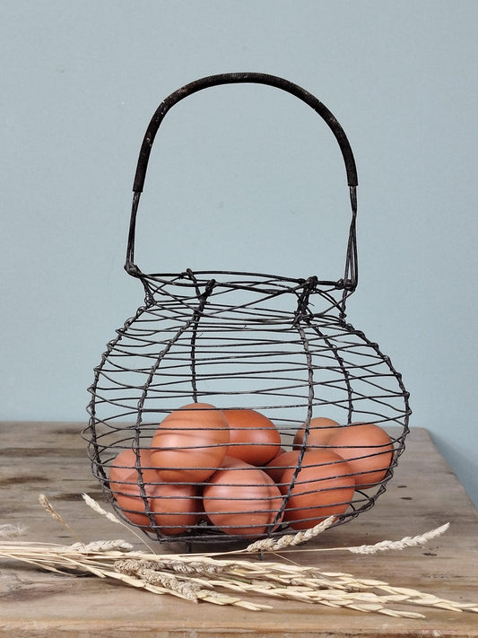 Cesta antigua para huevos | Alambre
