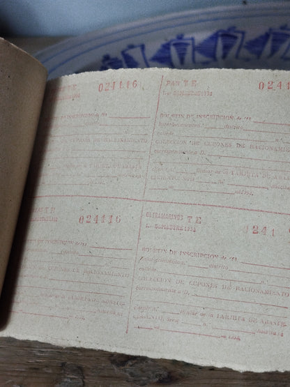 Cartilla de Racionamiento | Época de posguerra