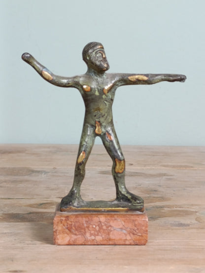 Figuras en Bronce: Diosa de las Serpientes y Zeus | Siglo XX